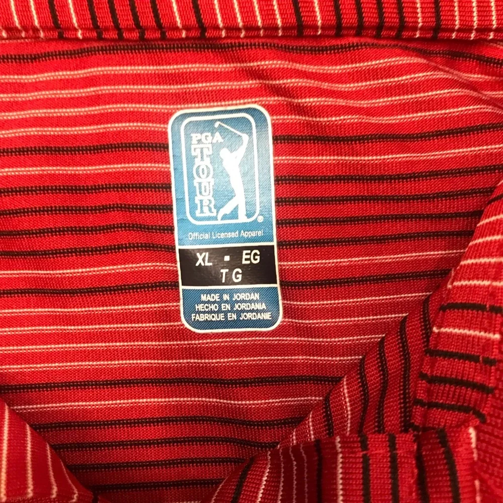PGA‎ Tour Golf Striped Polo Shirt Men’s Size XL​